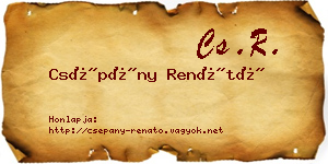 Csépány Renátó névjegykártya