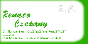 renato csepany business card